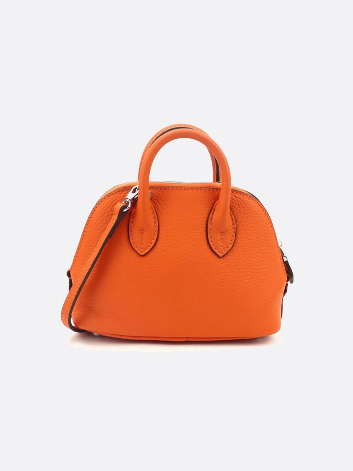 petit sac à main cuir orange