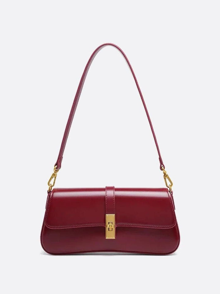 Sac baguette vintage bordeaux