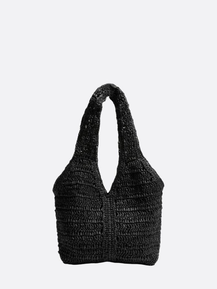 sac paille noir